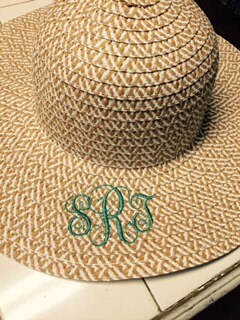 Monogrammed Floppy Beach Hats