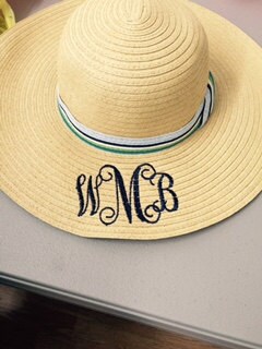 Monogrammed Floppy Beach Hats