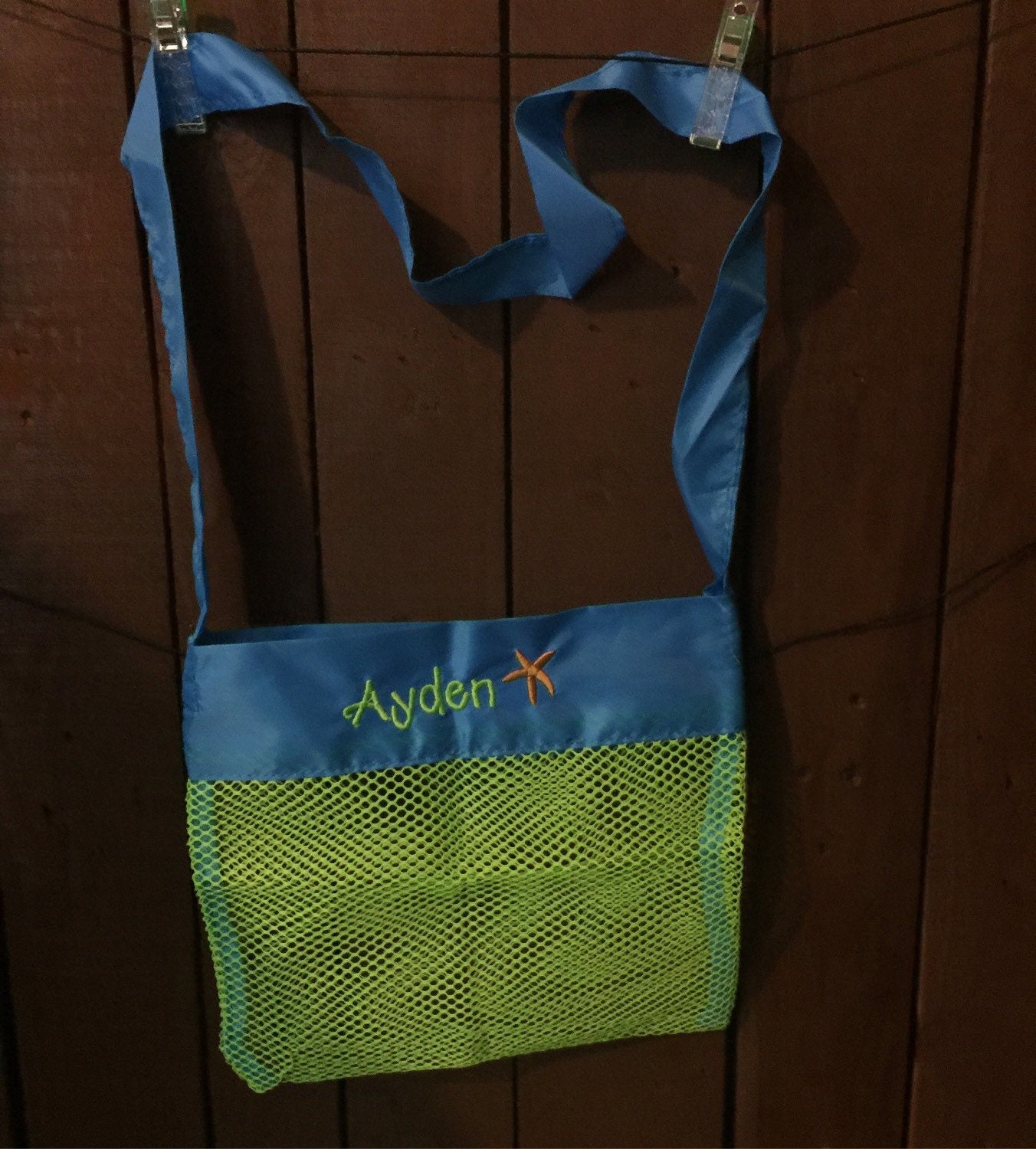 Personalized Mesh Seashell Bags